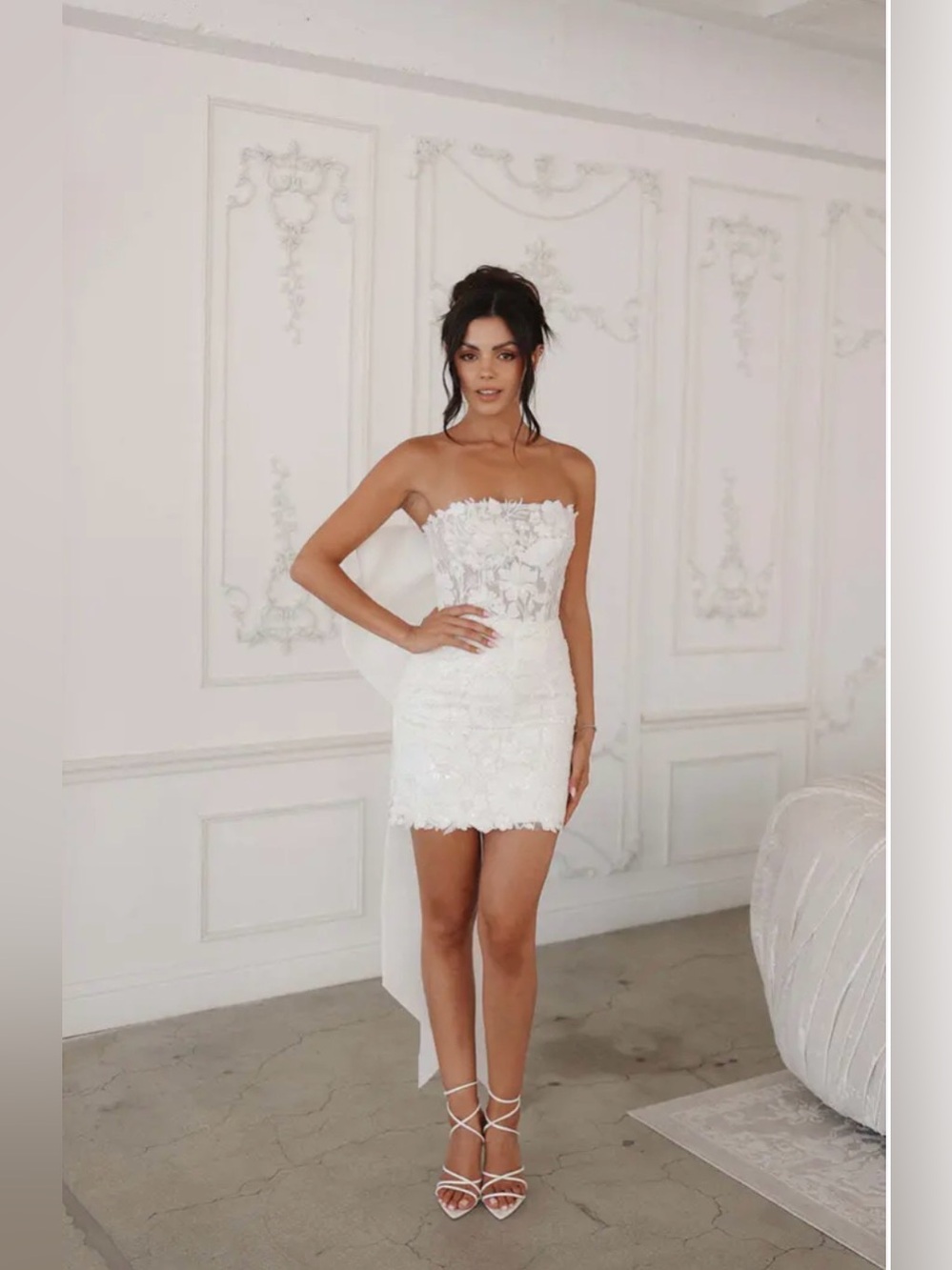 Untamed Petals Rosalie Bow Mini Dress
